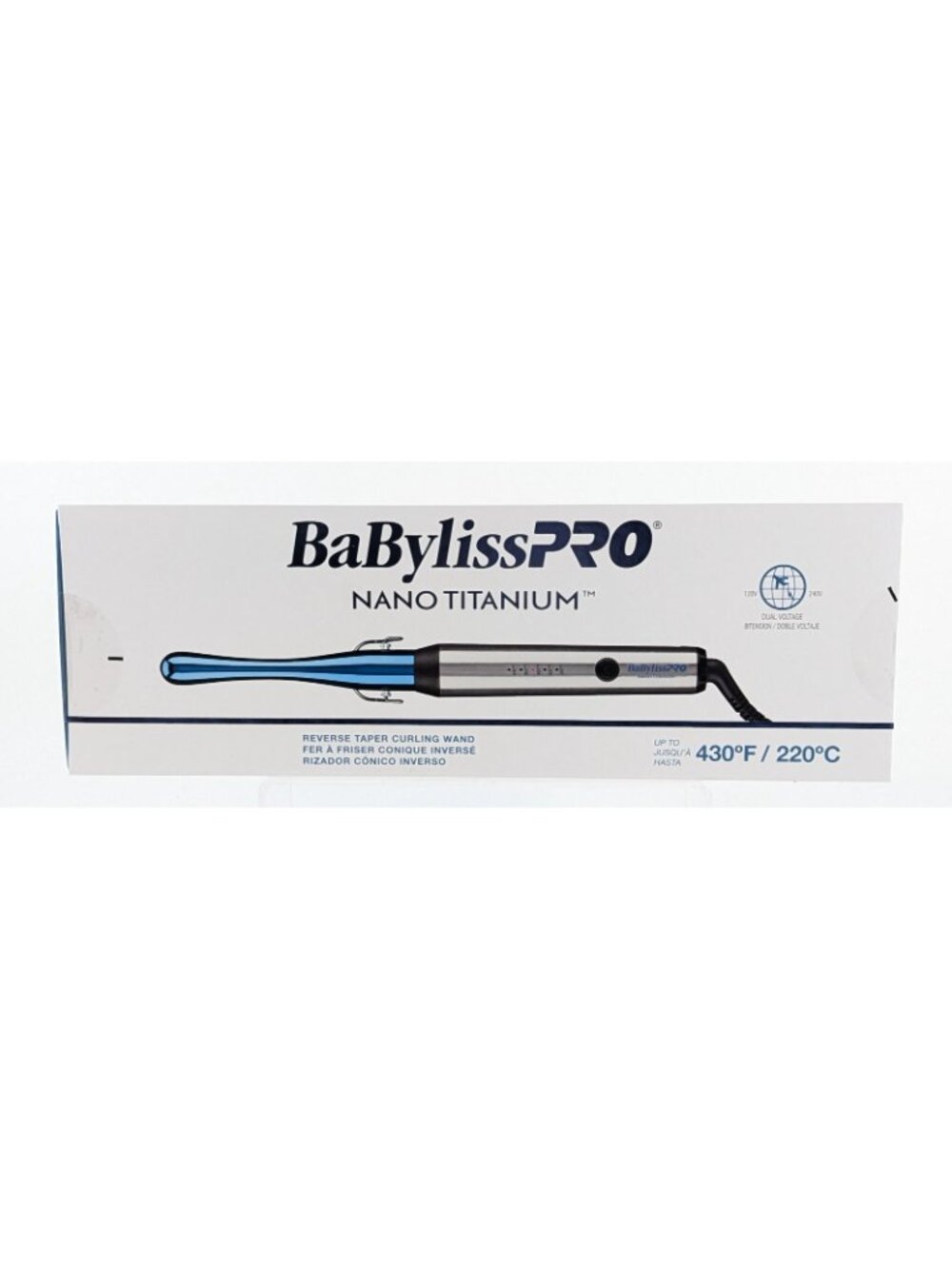 BaByliss PRO Nano Titanium Reverse Taper Wand BNTWRTUC – NEW